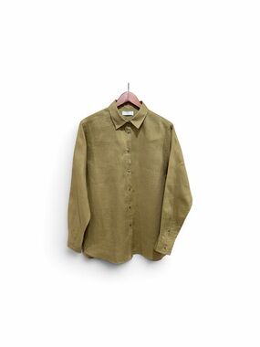 Uniqlo Olive Green Lightweight Button-Down Shirt